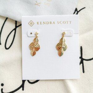 Kendra Scott Metal Drop Earrings - Abbie Gold